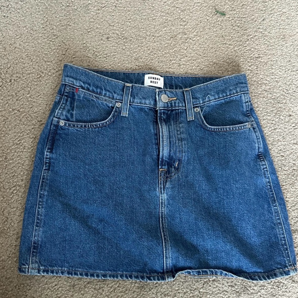 Sunday Best Classic Blue A-Line Skirt